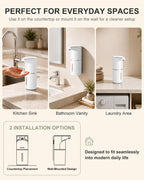 Fantictas Automatic Liquid Soap Dispenser, 3 Levels for Kitchen and Bath Black Gel