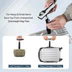 Battery-Free Luggage Scale – No Batteries Needed, Portable Digital Hanging Suitcase Weight Scale for Air Travel & Checked Bags, 110lb/50kg, LCD Display, Compact Travel Accessory Red-Large Handle