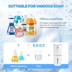 2 Pack Automatic Foaming Soap Dispenser,Touchless Foam Soap Dispenser,12.8oz Rechargeable Wall Mounted Smart for Bathroom and Kitchen Dish Soap,Easy for Toddlers(Black) Black