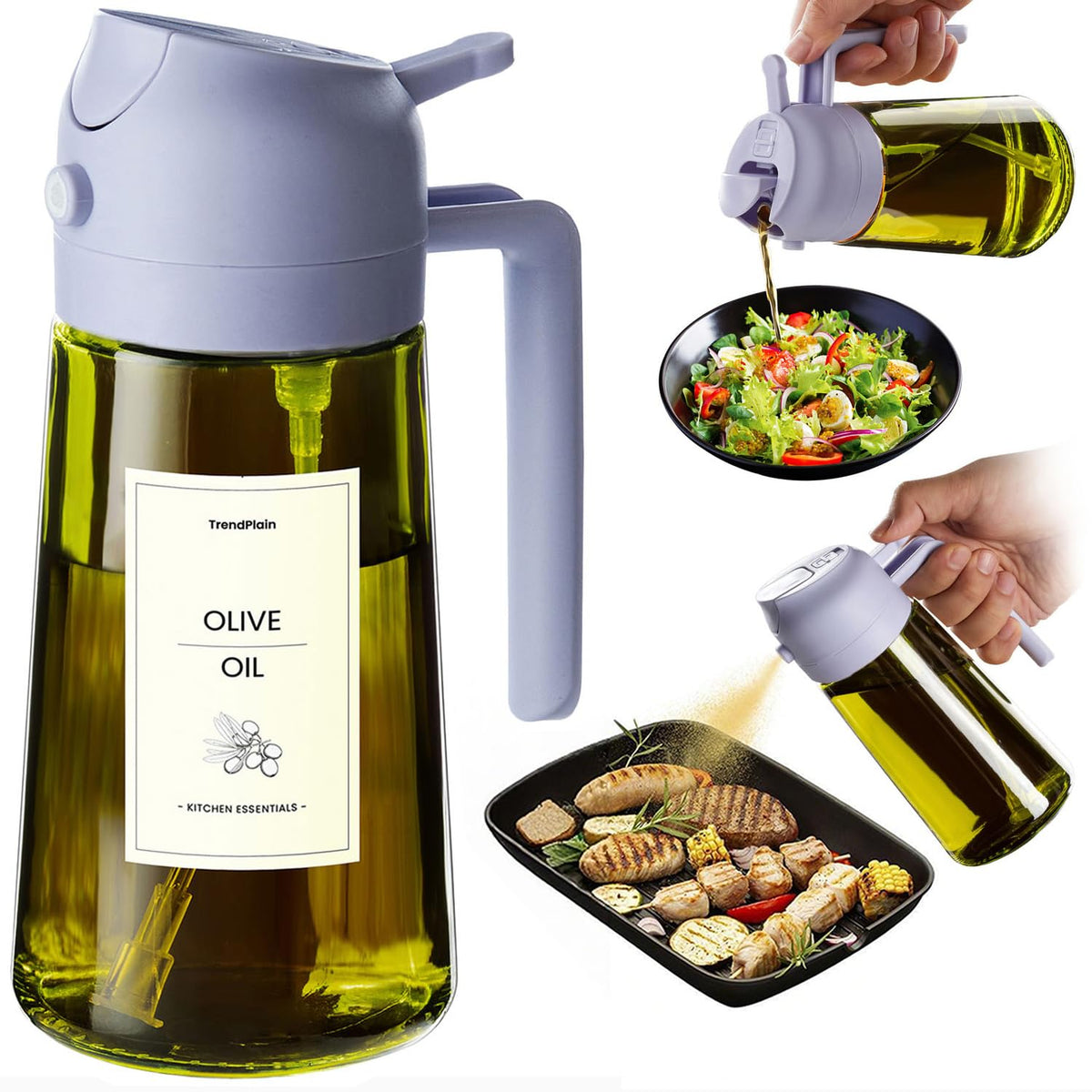 TrendPlain - Original 16oz/470ml Olive Oil Dispenser Bottle for Kitchen...
