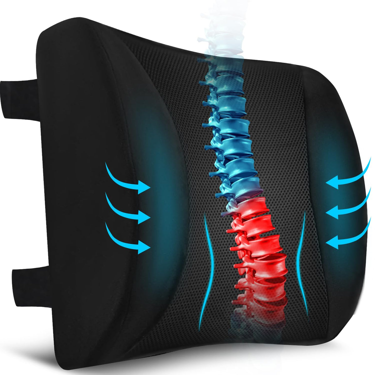 Niceeday Lumbar Support Pillow for Office Chair Car Back Pillow,...