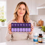 Extra Large Weekly Pill Organizer and AM/PM Medication Dispenser