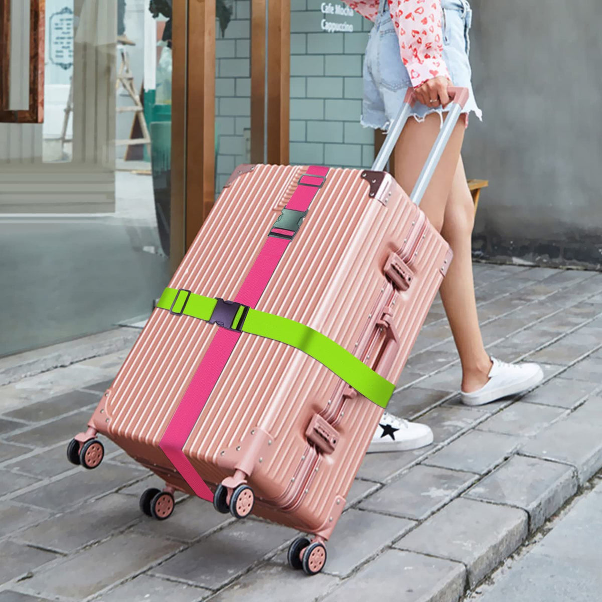 Ikaufen 12 Pack Luggage Straps Suitcase Belts Straps Wide Adjustable Packing Straps Travel Belts Accessories for Business Traveling Packing (Multicolor) 12 Pack Straps