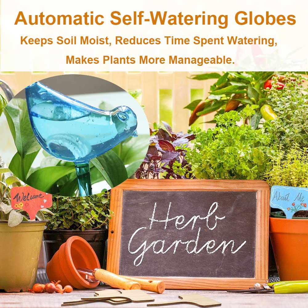 Self Watering Globes for Plant, 10pcs Auto Watering Bulb for Indoor Outdoor A. Blue-6L4S