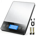 Food Scale 33 lb Capacity, Rechargeable Kitchen Scale with 7 Units Sliver