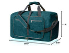 Felipe Varela Foldable Duffle Bag for Travel Weekend Overnight Gym Camping A Black 40L