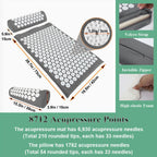 Acupressure Mat and Pillow Set with Carry Bag