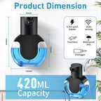 Automatic Foaming Soap Dispenser, 15oz/420ml Smart Hand Soap Dispensers, Touchless Wall Mount with 4-Level Adjustable, Rechargeable Foaming Hand Soap Dispenser for Bathroom Kitchen Office Black 1