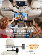 LISEN iPad Holder for Car Tablet Mount, 4 in 1 Adjust Arm Back Seat Stand 4.7-11.5“ Device