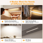 Gritin 14.7inch Under Cabinet Lighting Rechargeable 2 Pack Silver 14.7 inch