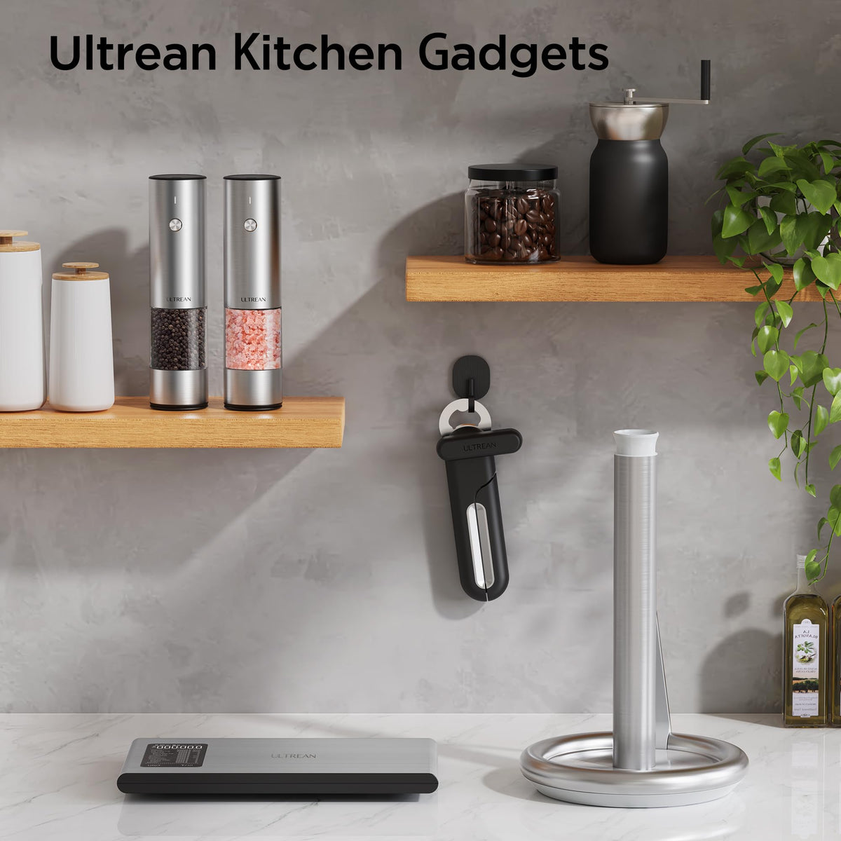 Ultrean Smart Food Kitchen Scale with Nutritional Calculator, APP for Calorie & Macro Tracking, AI Powered, Goal Progress, Digital Calorie Scale for Weight Loss, Stainless Steel, 22lb XX-Large