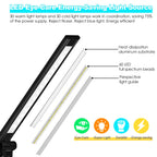 LED Desk Lamp with Wireless Charger, USB Charging Port, Eye Care Black PRO