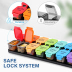 Extra Large Weekly Pill Organizer and AM/PM Medication Dispenser