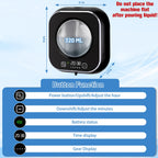 Automatic Soap Dispenser, 320ML Touchless Smart Hand Soap Dispenser, 5 Adjustable Soap Levels, Rechargeable Wall Mounted Electric Foam Soap Dispenser for Bathroom Kitchen Office (Black) Black