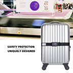Heavy Duty Luggage Straps TSA Approved with Lock Adjustable Travel Belt for Suitcases (Grey) gray