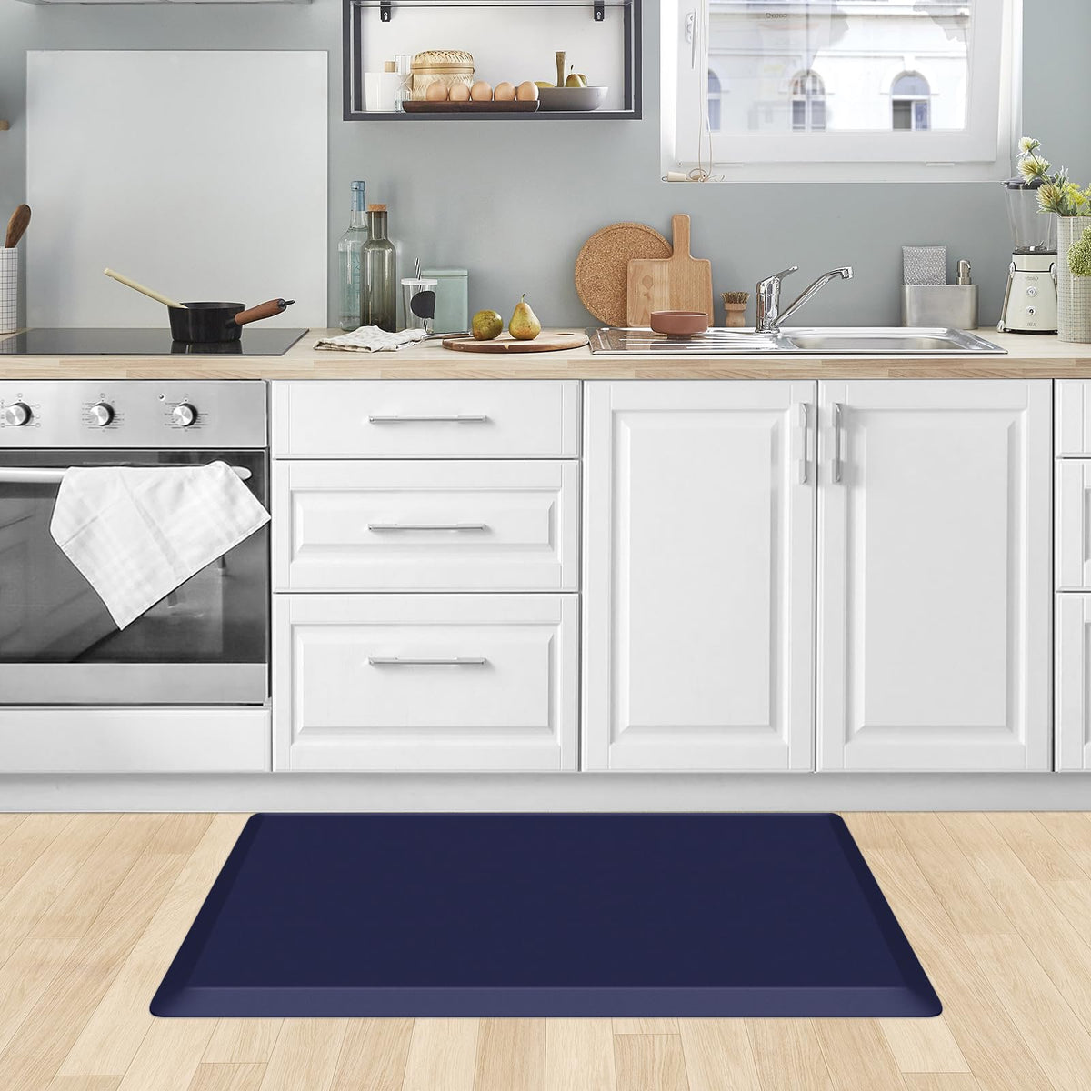 Kitchen Mat Cushioned Anti Fatigue Rug Standing and Comfort Floor Mats Chocolate 39"L x 17.3"W x 0.5"Th
