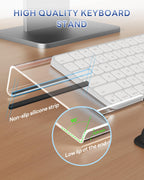 Laborio Computer Keyboard Wrist Rest, Keyboard Riser Stand for Desktop Purple Keyboard Stand With Wrist Rest