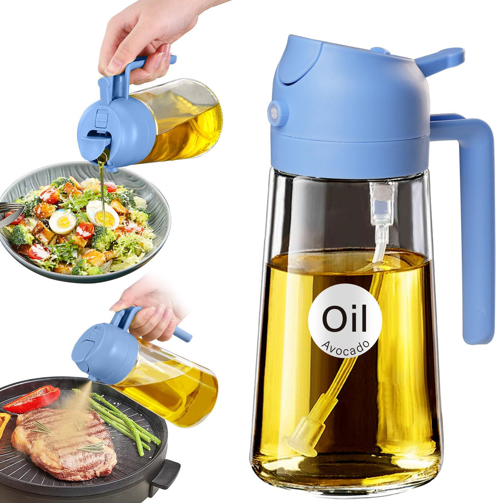 YARRAMATE Olive Oil Dispenser, 2 in 1 Sprayer for Cooking, 16oz/470ml...