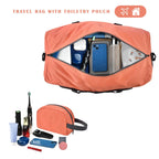 Felipe Varela Foldable Duffle Bag for Travel Weekend Overnight Gym Camping A Black 40L