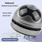 Desktop Vacuum Cleaner Mini Desk Vacuum Cleaner Portable Dust Crumb Sweeper White