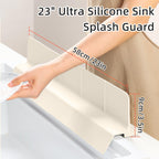 23" Ultra Silicone High Sink Splash Guard, Grey Gray