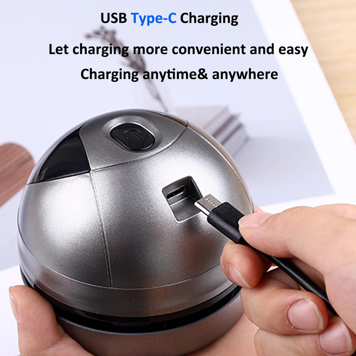 Desktop Vacuum Cleaner Mini Desk Vacuum Cleaner Portable Dust Crumb Sweeper White