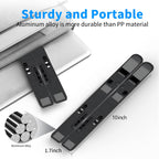 Leeboom Laptop Stand for Desk, Adjustable Foldable Aluminum Riser, Silver