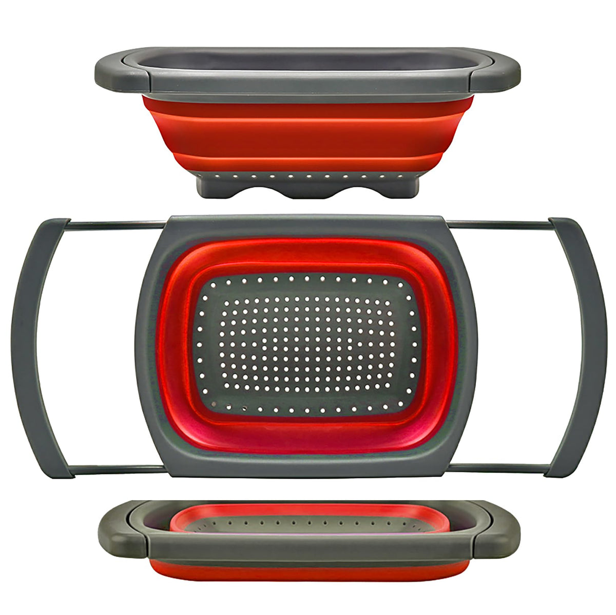 Qimh Colander collapsible, Strainer Over The Sink Vegetable Fruit...