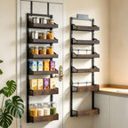 Tviort 6-Tier Over Door Pantry Organizer, Adjustable Heavy Duty Spice Rack