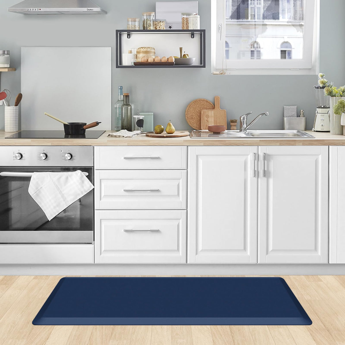 Kitchen Mat Cushioned Anti Fatigue Rug Standing and Comfort Floor Mats Chocolate 39"L x 17.3"W x 0.5"Th