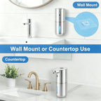 Automatic Soap Dispenser, Hand Soap Dispenser 12.8oz/380ml Smart Rechargeable, Liquid Touchless Soap Dispensers with 6-Level, Wall Mounted or Countertop Dish Soap Dispensing for Bathroom & Kitchen Black