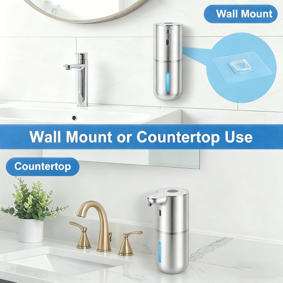Automatic Soap Dispenser, Hand Soap Dispenser 12.8oz/380ml Smart Rechargeable, Liquid Touchless Soap Dispensers with 6-Level, Wall Mounted or Countertop Dish Soap Dispensing for Bathroom & Kitchen Black