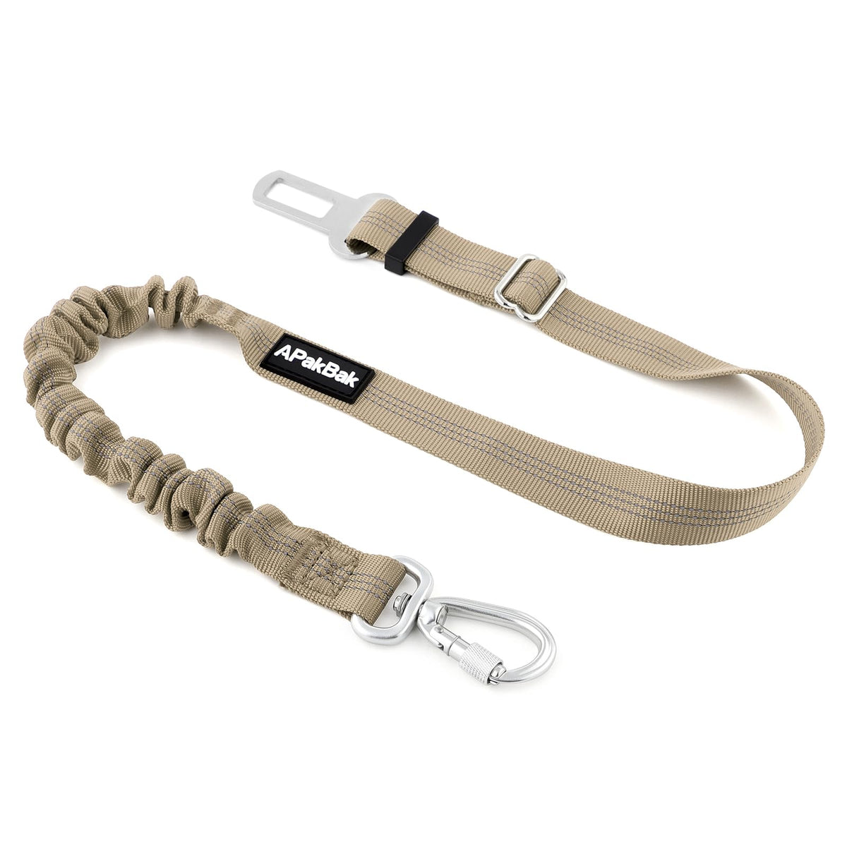 Dog Seat Belt for Car, Car Harness with Locking Aluminum Hook Gray