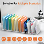 File Organizer For Desk, 7 Section Metal Desktop File Sorter, Black
