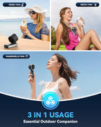 PlayHot Portable Handheld Turbo Fan, Travel Essentials, Gifts for Women/Men Blue