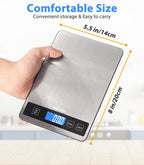 Food Scale, 33lb Rechargeable Kitchen Scale, 1g Precision, Black Rechargeable-Black