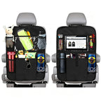 back seat car organizer for kids storage with Tablet Holder Kick Mats Cover