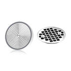 LEKEYE Shower Hair Catcher Drain Protector Strainer-Steel & Silicone 2 Pack Gray Gray
