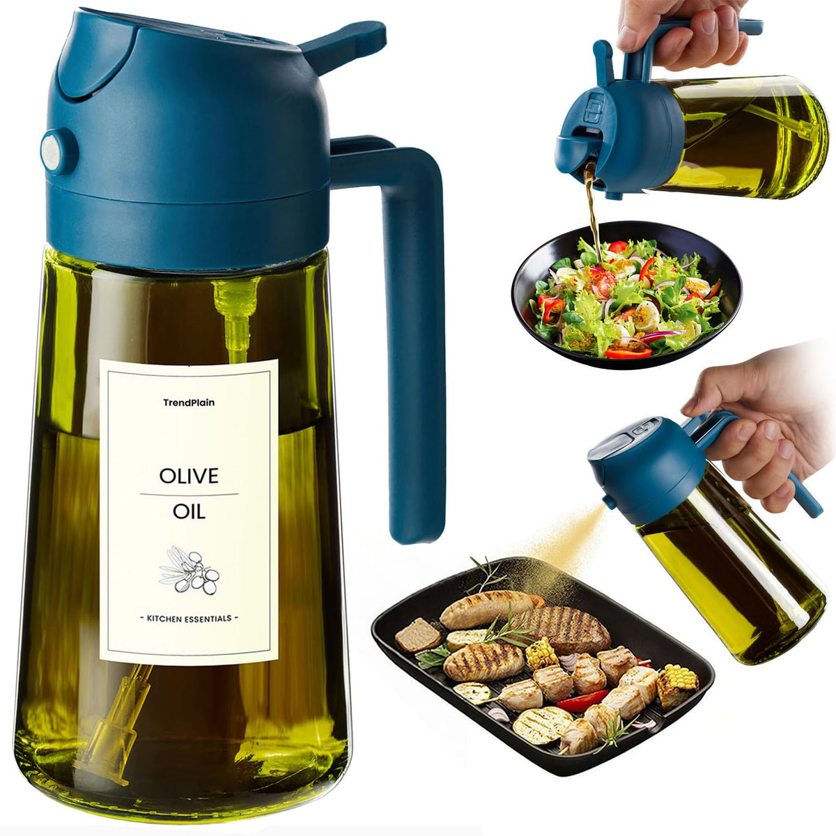 TrendPlain - Original 16oz/470ml Olive Oil Dispenser Bottle for Kitchen...