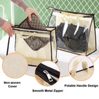 9 Pack Dust Bags for Handbags,Clear Purse Storage Organizer for Closet