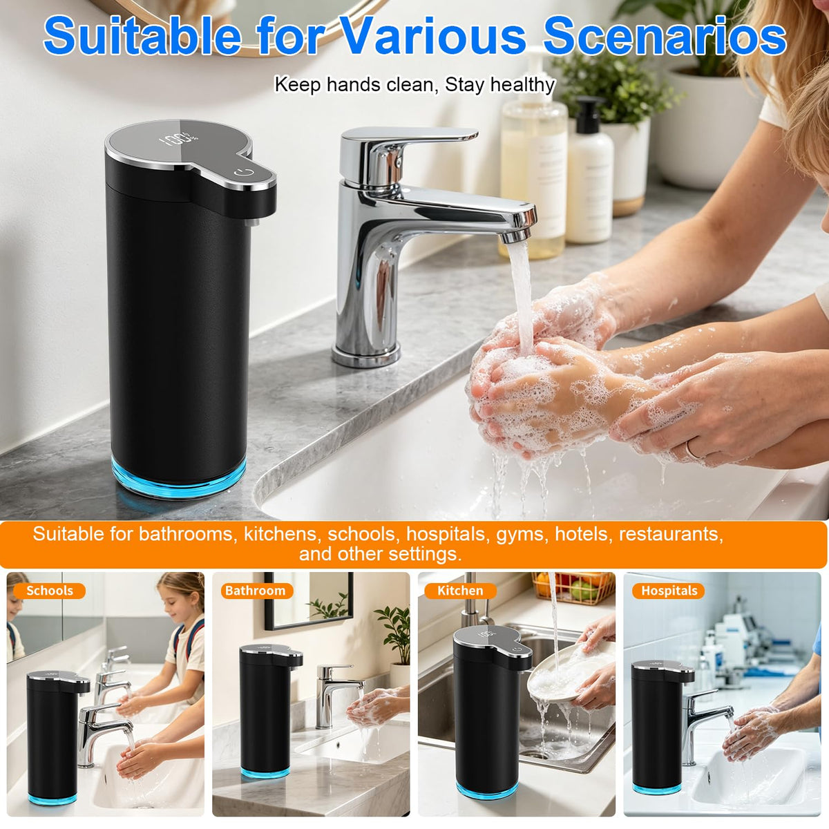 Automatic Foaming Soap Dispenser(IPX5 Waterproof, 12oz/350ml St-01 Foam Gray