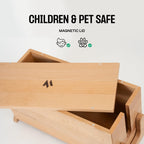 Large Wooden Cable Management Box and Cord Organizer