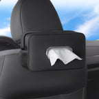 Multi-Functional Car Tissue Holder with ‌2 Storage Nets, Tissue Box Cover Black