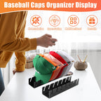 Hat Organizer for Baseball Caps Hat Rack Acrylic Hat Stand 4Pack No Install Clear-4Pack