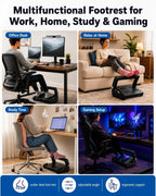 Foot Rest for Under Desk at Work with Leg Support Black 1