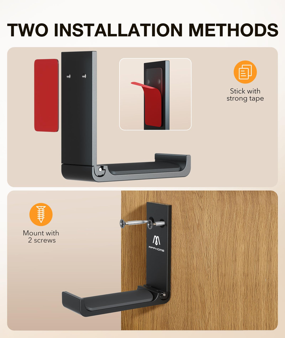 Foldable Aluminum Headphone Stand and Desk Mount Hook