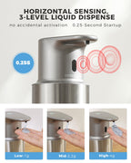 Automatic Liquid Soap Dispenser, Touchless, Rechargeable Stainless Steel