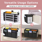 Bedside Caddy Bedside Storage Hanging Organizer for Bunk Dorm Bed Rail New Pink