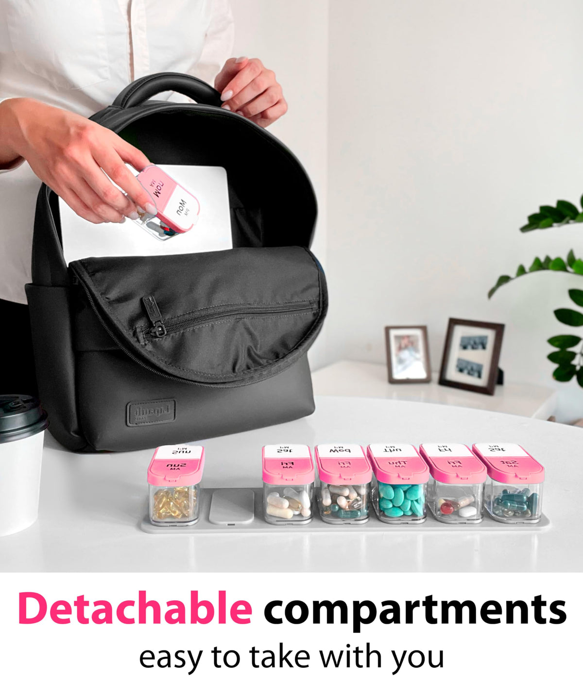 Large Weekly Pill Organizer and Medication Dispenser