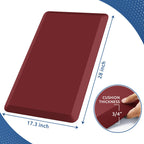 Kitchen Mat Cushioned Anti Fatigue Rug Standing and Comfort Floor Mats Chocolate 39"L x 17.3"W x 0.5"Th